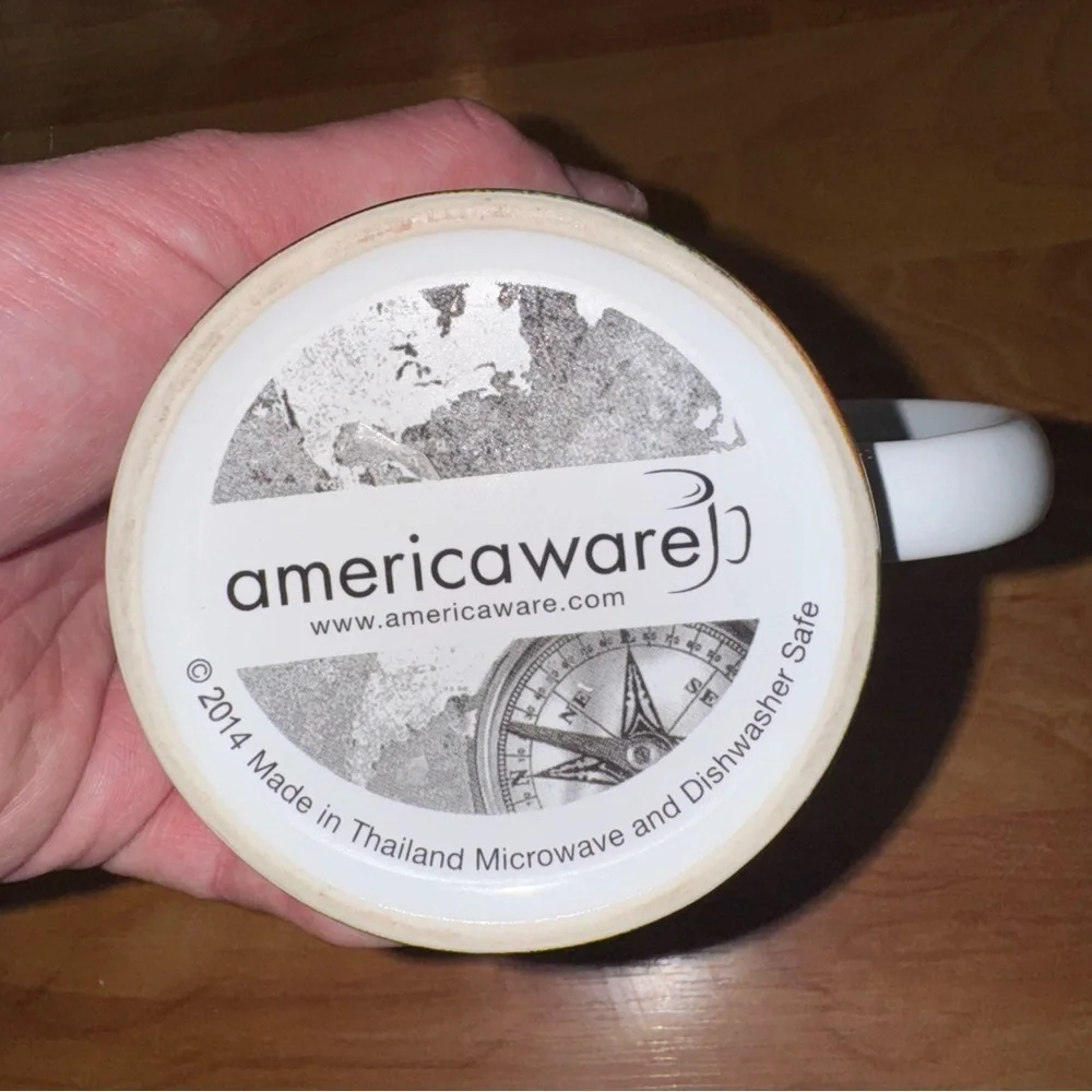 Americaware Wisconsin 18 Oz Tall Color Etched Collage All Over Print Coffee Mug